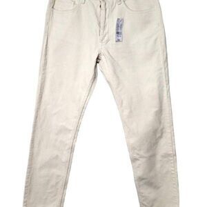 Pacsun Corduroy Button Fly Beige Mens Straight Leg Casual Pants Size M NEW